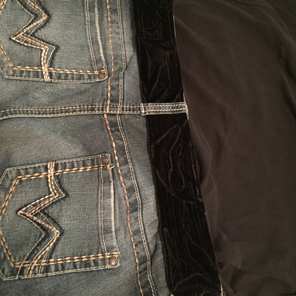 NEW Black Velvet Belt, Silver buckle main image 4